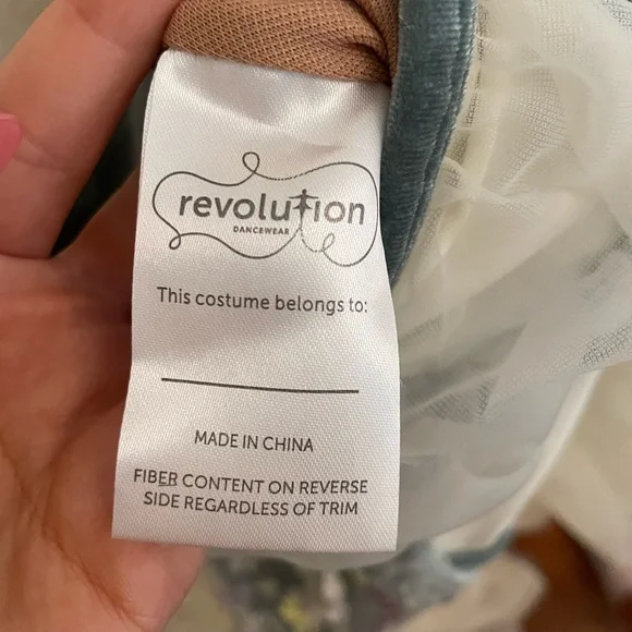 Revolution Cream and Blue Dance Costume with Romantic Tutu - Picture 5 of 6